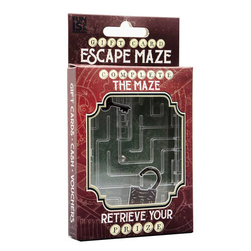 Boxer Gifts Gift Card Escape Maze Puzzle Game 15x8cm - Clear 10y+