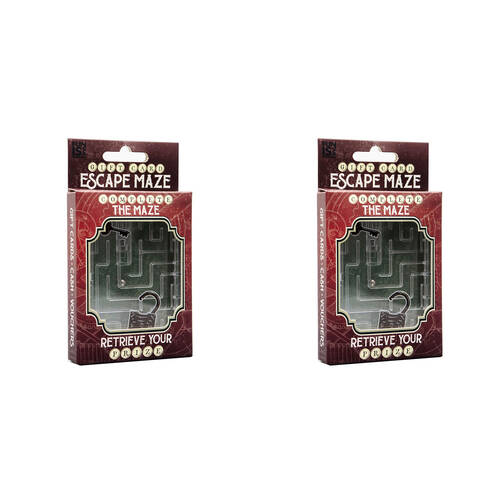 2PK Boxer Gifts Gift Card Escape Maze Puzzle Game 15x8cm - Clear 10y+