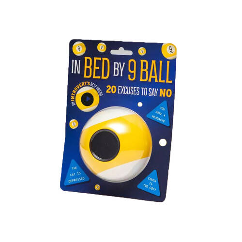 Boxer Gifts In Bed by 9pm Magic 8 Ball Novelty Toy Yellow/White