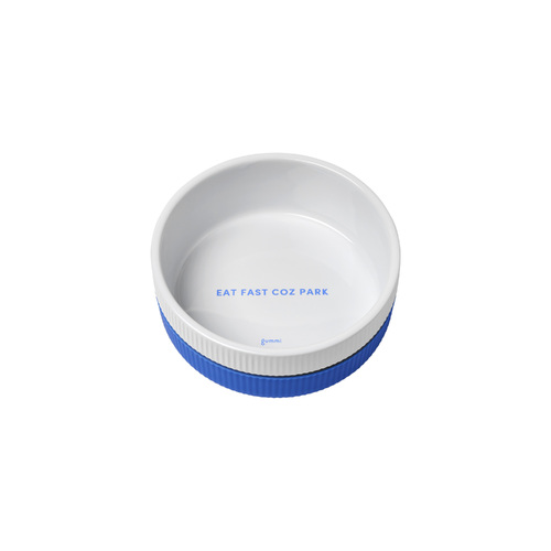 Gummi 15.5cm Ceramic Dog Bowl Pet Feeding Container M - Blue