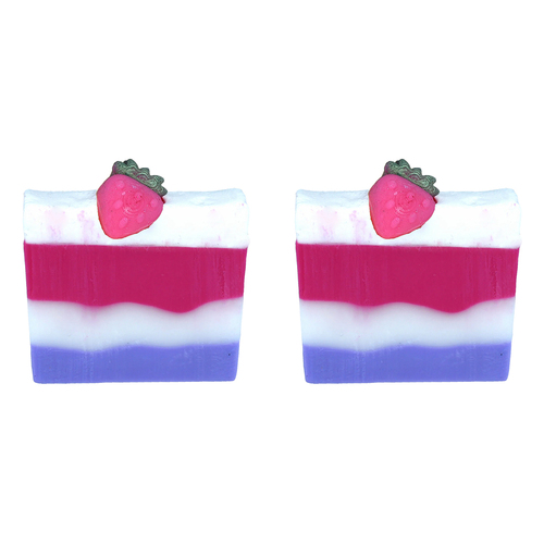 2PK Bomb Cosmetics Berry Smooth Scented Soap Slice Bar