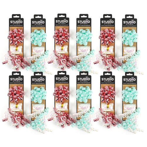 12x 3pc Studio Gift Wrapping Bright Gift Wrapping Set Asstd