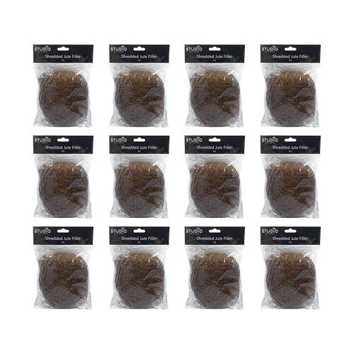 12PK Studio Gift Wrapping 30g Filler/Shredded Jute Brown