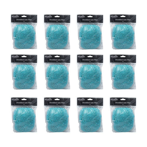 12PK Studio Gift Wrapping 30g Filler/Shredded Jute Blue