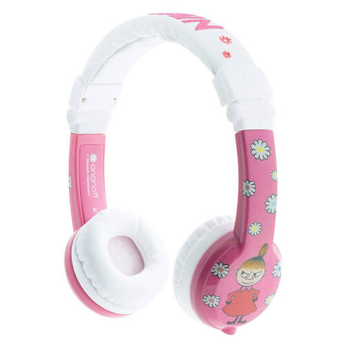Buddyphones Moomin Foldable Headphones w/Travel Bag Little My - Pink