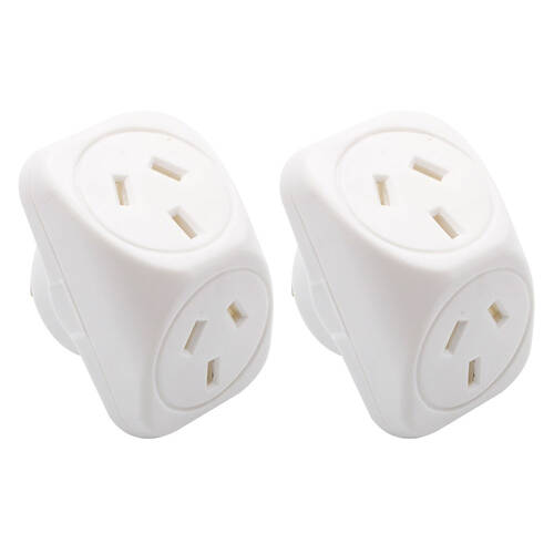 2PK The Brute Power Co Double Adaptor - Angled