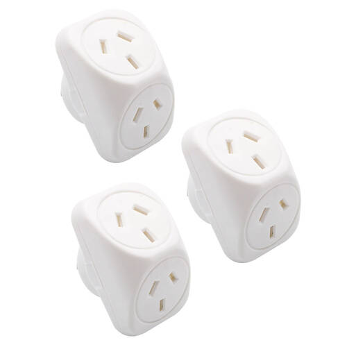 3PK The Brute Power Co Double Adaptor - Angled