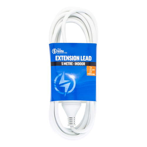 The Brute Power Co 5m Extension Lead 2400W - White