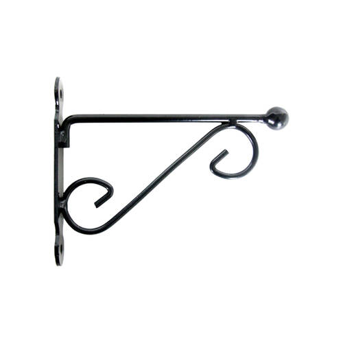 Esschert Design Iron Hanging Basket Wall Hook Durable Cast Medium Black