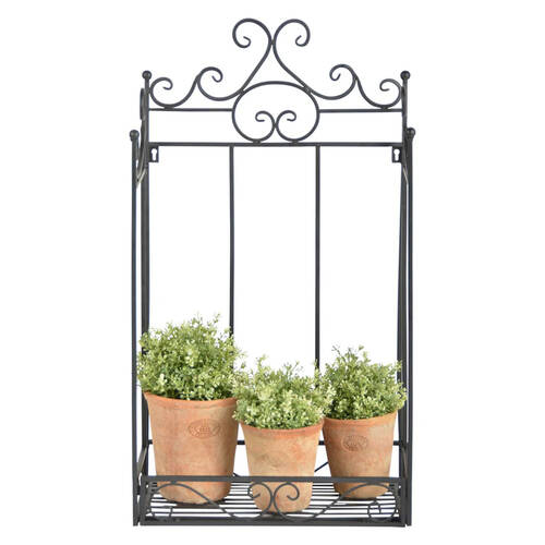 Esschert Design Etagere Frame Wall Mount Folding Rack Garden Storage Black