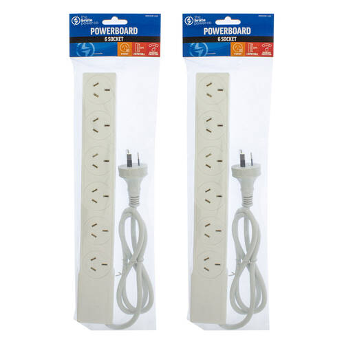 2PK The Brute Power Co 6 Socket Power Board