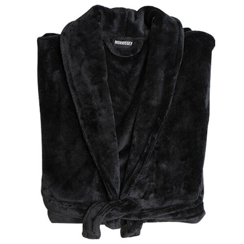 Morrissey Microplush Bathrobe Black