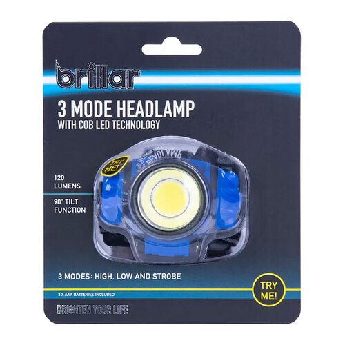 Brillar Cob LED 3 Mode Headlamp