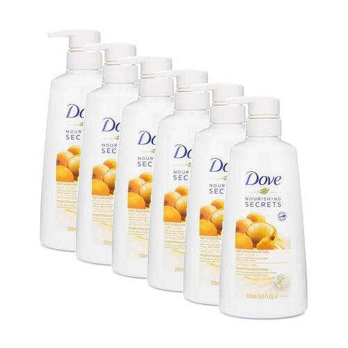 6PK Dove Hydrating Replenishing Body Wash Lotion Mango Shea Butter 500ml