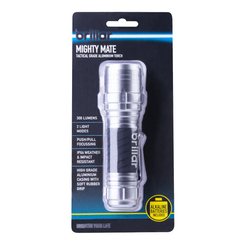 Brillar Mighty Mate - Mini Flashlight Torch 300lms