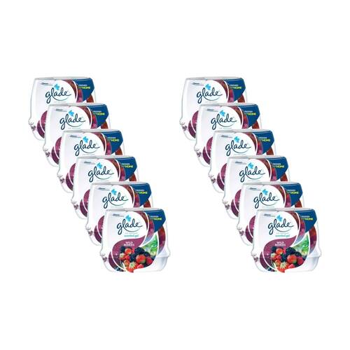 12PK Glade Cone Scented Gel Air Freshener Home Fragrance Wild Berries 180g