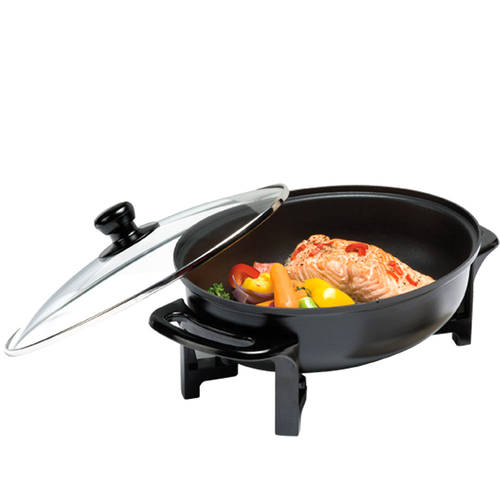 Maxim 23cm Non Stick Electric Frypan Cooker 1200W Thermostat Control 