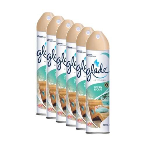 6PK Glade Fresh Air Freshener Scented Spray Miist Ocean Escape 225ml