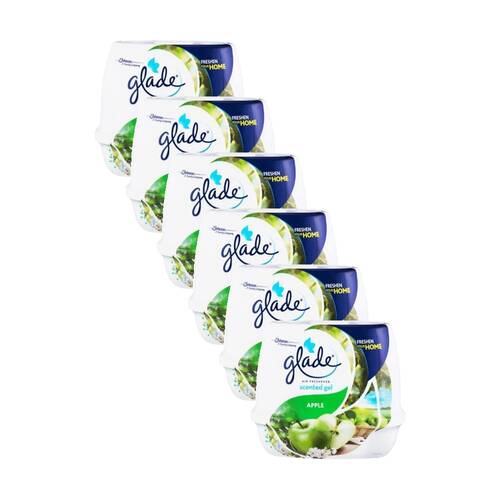 6PK Glade Cone Scented Gel Air Freshener Home Fragrance Apple 180g