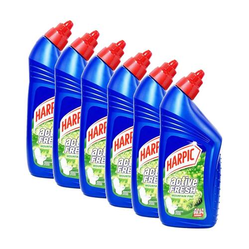 6PK Harpic Liquid Toilet Bowl Disinfectant Cleaner Mountain Pine 500ml