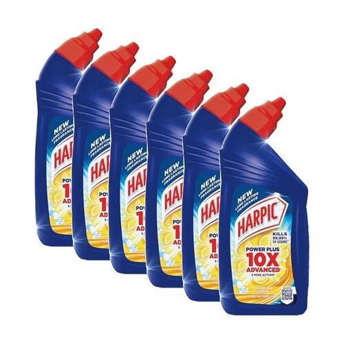 6PK Harpic Liquid Toilet Bowl Disinfectant Cleaner Sparkling Lemon Scent 500ml