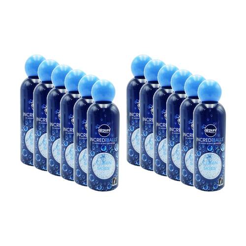 12PK Airpure Incrediballs In Wash Scent Booster Laundry Dyer Balls Clean Skies