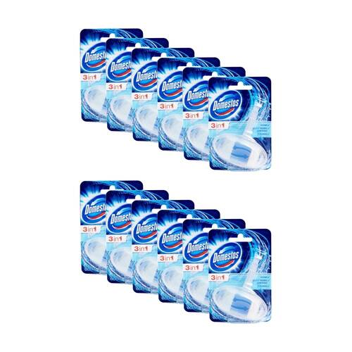 12PK Domestos T Block 3 In 1 Toilet Bowl Disinfectant Cleaner Ocean