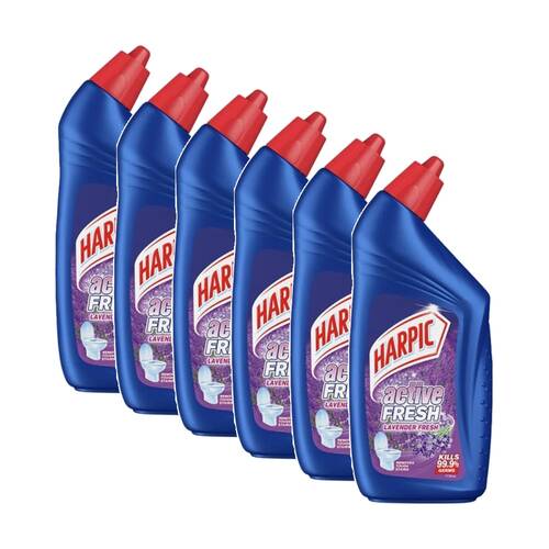 6PK Harpic Liquid Toilet Bowl Disinfectant Cleaner Lavender Fresh Scent 500ml