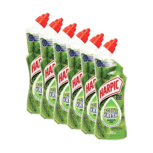 6PK Harpic Gel Pine Toilet Bowl Anti Bacterial Cleaner Mountain 750ml