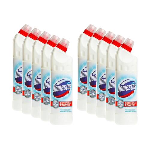 10PK Domestos Laundry Household Disinfectant Cleaner 750ml White
