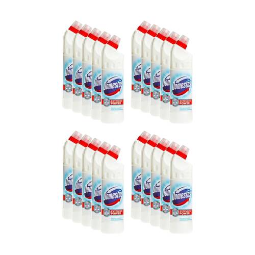 20PK Domestos Laundry Household Disinfectant Cleaner 750ml White