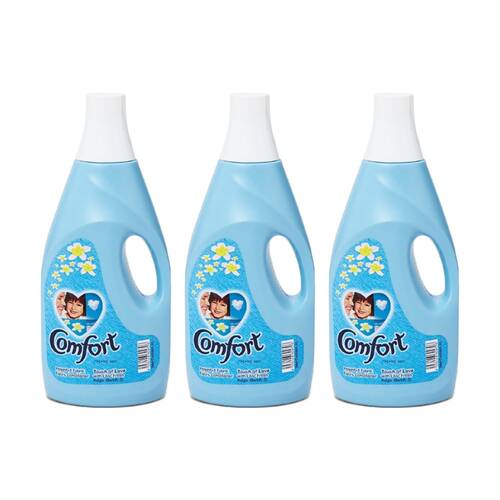 3PK Comfort Softener Cleaning Fabric Conditioner Lilac Scent 2L Blue
