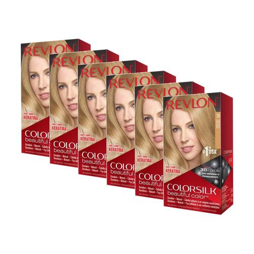 6PK Revlon Long Lasting Colour Hair Dye 05 Ultra Ash Blonde 