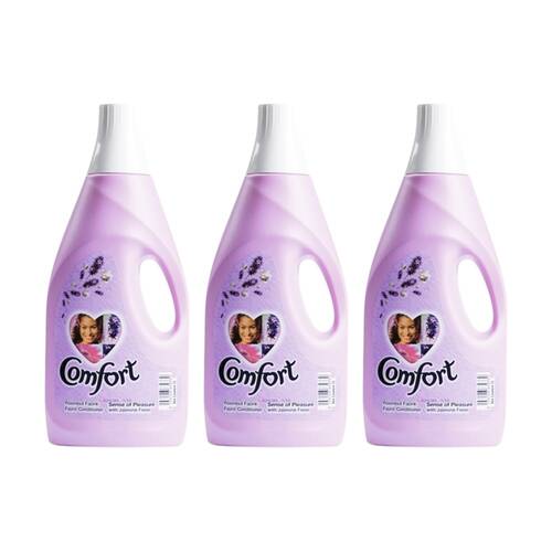 3PK Comfort Softener Cleaning Fabric Conditioner Jasmine Scent 2L Purple
