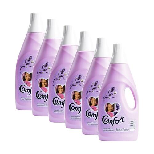 6PK Comfort Softener Cleaning Fabric Conditioner Jasmine Scent 2L Purple