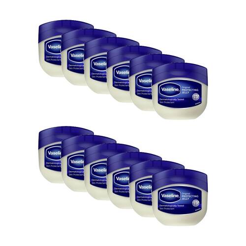 12PK Vaseline Original Skin Protectant Care Tub Petroleum Jelly 100ml