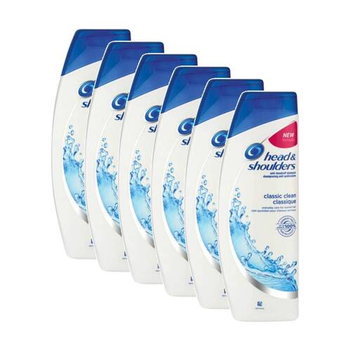6PK Head & Shoulders Classic Anti Dandruff Shampoo Hair Care 400ml