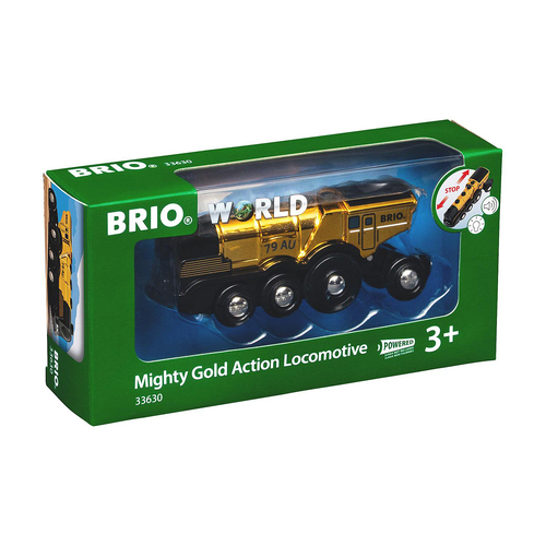 Brio Mighty Gold Action Locomotive Kids/Childrens Pretend Play Toy 3y+