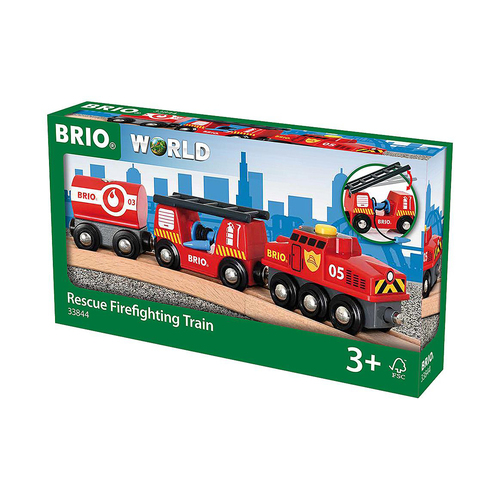 4pc Brio Rescue Firefighting Train Kids/Childrens Pretend Play Toy 3y+