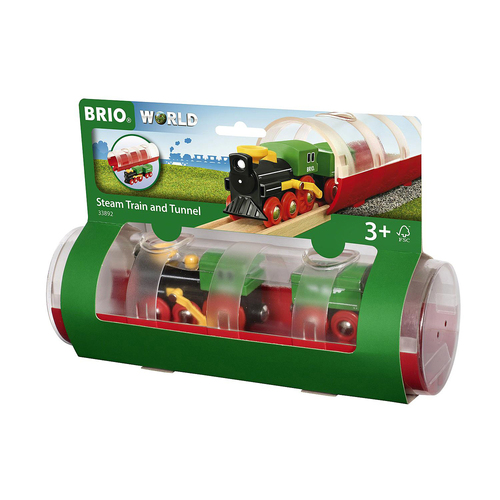 3pc Brio Tunnel & Steam Train Kids/Childrens Pretend Play Toy 3y+