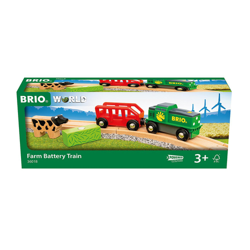 4pc Brio Farm Battery Train Kids/Childrens Pretend Play Toy 3y+
