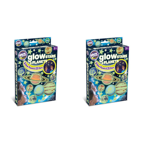 2PK Brainstorm Toys Glow In The Dark Stars & Planets Kids 3y+