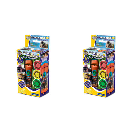2PK Brainstorm Toys Tractor & Truck Torch & Projector Kids 3y+