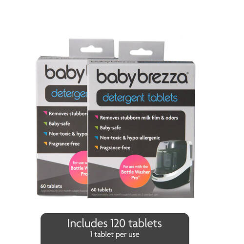 120pc Baby Breeza Bottle Washing Detergent Tablets Frangrance-Free