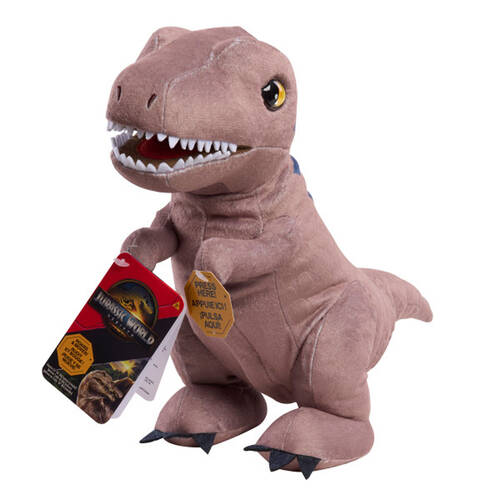 Jurassic World Roarin' T-Rex Dinosaur Interactive Plush w/Sounds 10.5in 3y+