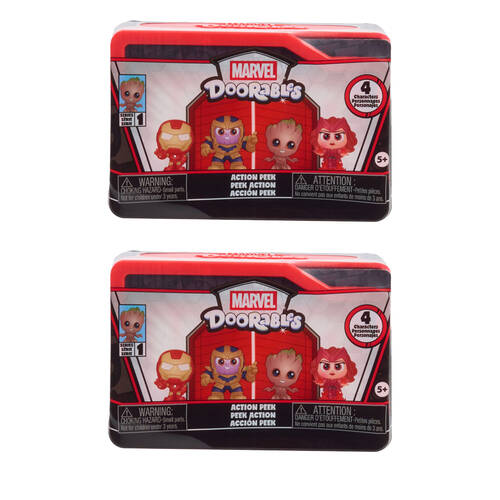 2x 4pc Doorables Marvel Collectable Figures Action Peek Surprise Capsules 5y+