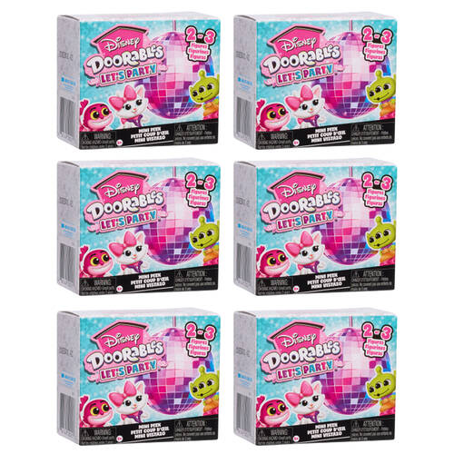 6PK Doorables Disney Collectable Figures Pop Up Party Surprise Mini Peek Set 5y+