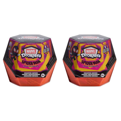 2PK Doorables Marvel Collectable Figures Spider-Verse Collector Capsule Display 5y+