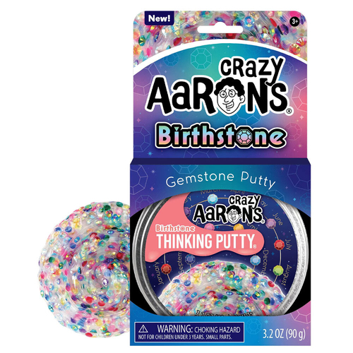 Crazy Aarons Thinking Putty Birthstone Trendsetters Toy 10cm 3y+