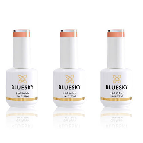 3PK Bluesky 80563 Satin Nightie Gel Nail Polish Manicure Colour UV LED Lacquer 15ml